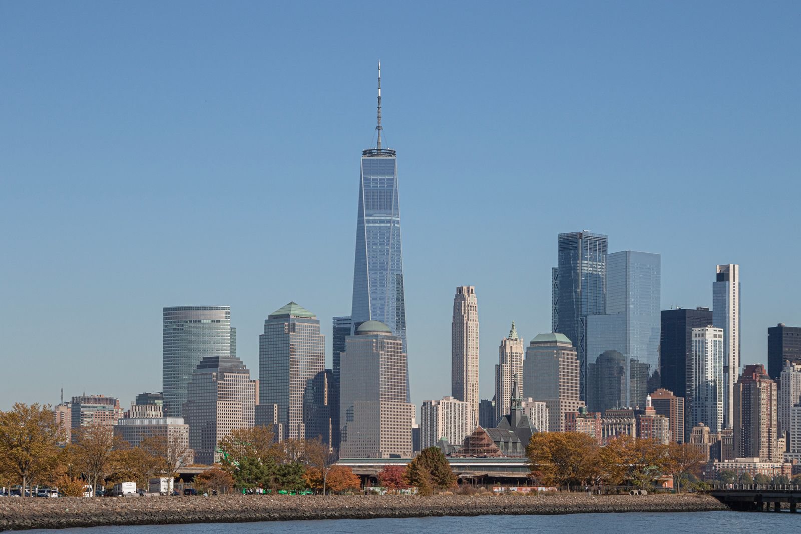 New York City skyline featuring One World Trade Center