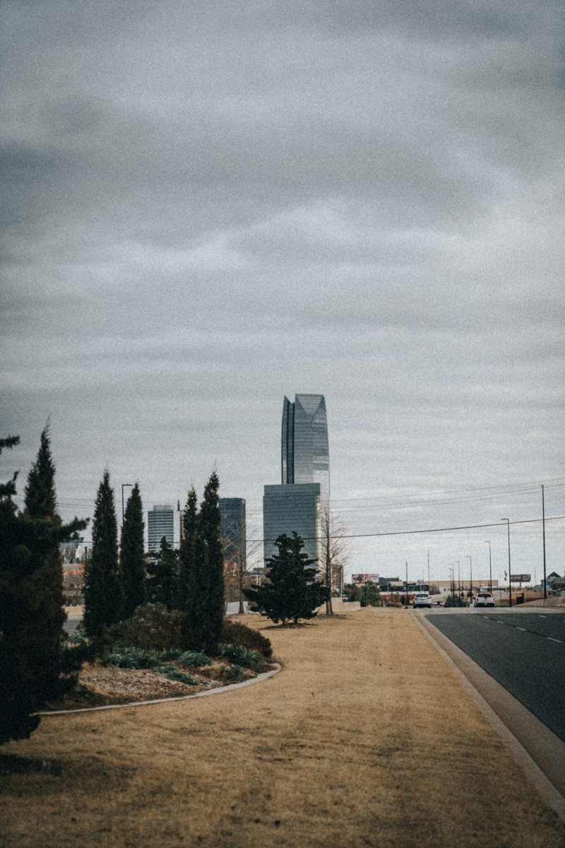 Downtown Oklahoma City park and Devon Tower