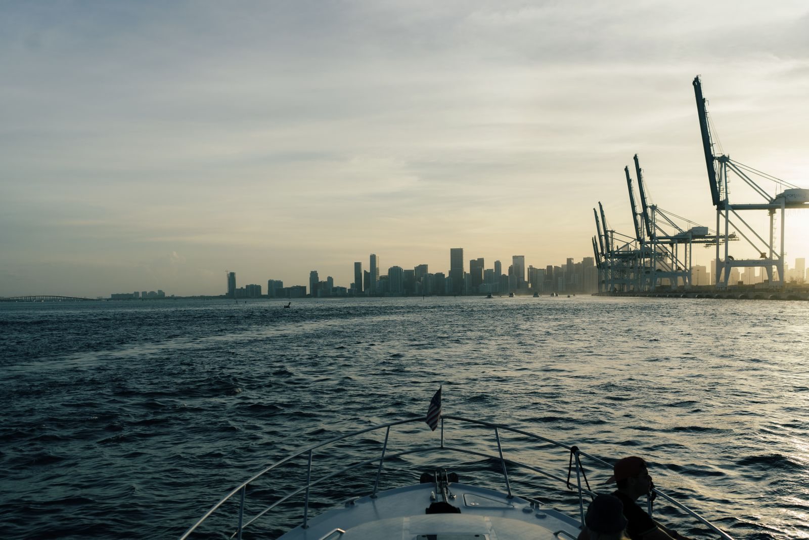 Miami skyline from the water